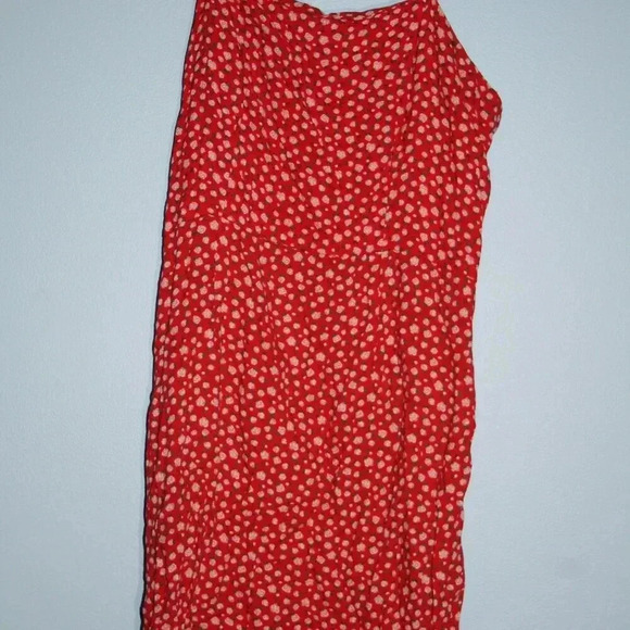 Aeropostale Red Floral Print Spaghetti Strap Dress - Picture 2 of 13